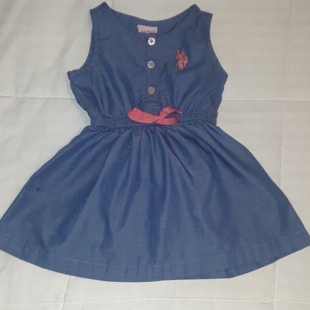 U.S. Polo Assn. Baby girl dres size 3-6 months